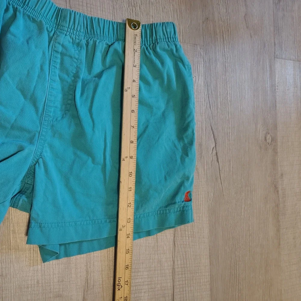 Chubbies Dad Shorts Mens Large Teal Turquoise Blue 100% Cotton Elastic 5.5